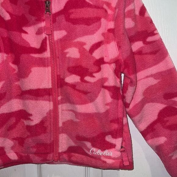 Cabela’s little girl youth XS 4/5 pink warm fleece Camo camouflage  jacket - Picture 6 of 15